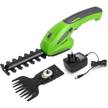 2-in-1 Cordless Hedge Trimmer & Grass Shear - 7.2V with 1500mAh Lithium-Ion Battery, 2 Attachment Blades Included for Gardening, Cutting, Trimming