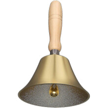 (4.33 inch) Hand Bell - Hand Call Bell With Brass Solid Wood Handle,very Loud Handbell G