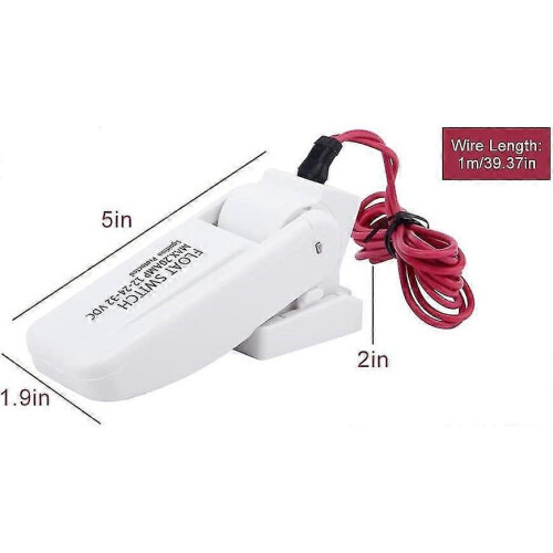 Bilge Pump Float Switch, Portable Electric Automatic Float Switch for 12V 24V 32V Controller Float Switch (White) - DD 1
