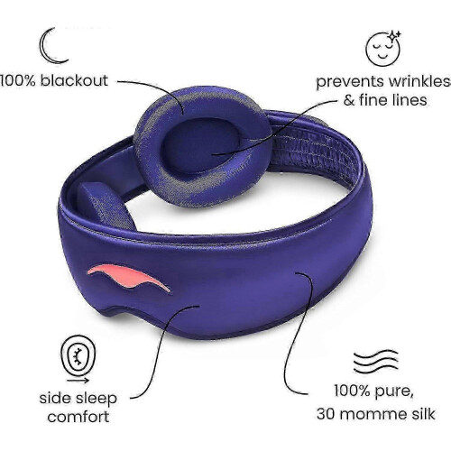 Manta sleep mask with 100% light blocking and zero intraocular pressure, comfortable and adjustable, perfect for sleeping 2