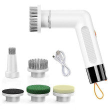 (White) Cordless Electric Spin Scrubber Handheld Electric Cleaning Brush for Bathroom Kitchen, Multi-Surface Cleaning for Tiles Grout Stovetops