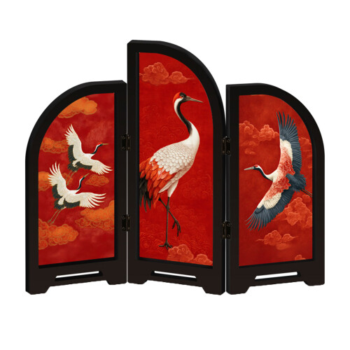 3 Panel Divider Mini Folding Screen Chinese Desktop-PF XFB033