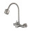Wall Mounted Tap Single Handle Hot Cold Water Mixer-Brushed 1
