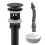 Sink Drain Stopper Push Button Sink Plug-Black There are holes 1