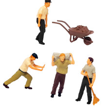 Winziges Miniaturfiguren-Set „Construction Crews“ aus-Anzug