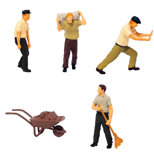 Winziges Miniaturfiguren-Set „Construction Crews“ aus-Anzug 1