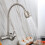 Wall Mounted Tap Single Handle Hot Cold Water Mixer-Brushed 7