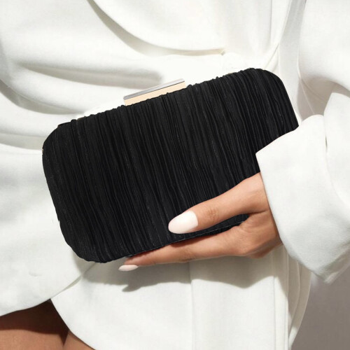 Moderne Handtasche mit plissiertem Design und abnehmbarer 1