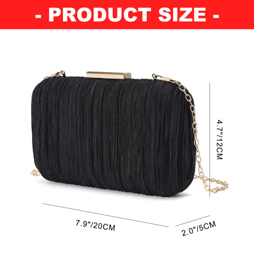 Moderne Handtasche mit plissiertem Design und abnehmbarer 2