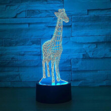 Animals Giraffe 3d Night Light Touch Led Table Desk Lamps 7 Color Changeable Desk Lamp Table Household Room Decoration Gift,birthday Gift Christmas Gi