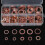 200PCS Copper Washers Gasket Set 9 Sizes Flat Ring Seal Kit with Plastic Box 5