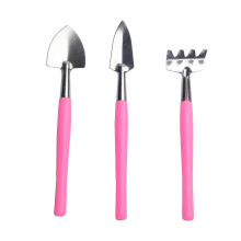 Gardening Tools, Mini Gardening Kit, 3 Piece Pet Rake, Garden Plant Tool Set Pink