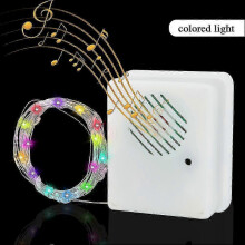 (Caiguang) Christmas Sound Sensor Music Speaker /9.8ft String Lights Voice-activated Props - JA