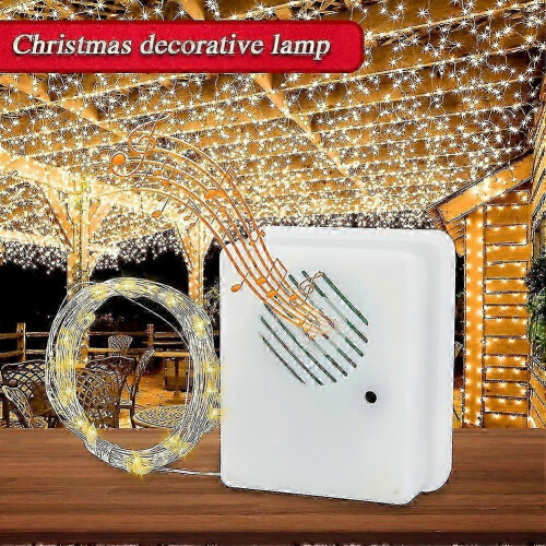 (Caiguang) Christmas Sound Sensor Music Speaker /9.8ft String Lights Voice-activated Props - JA 2