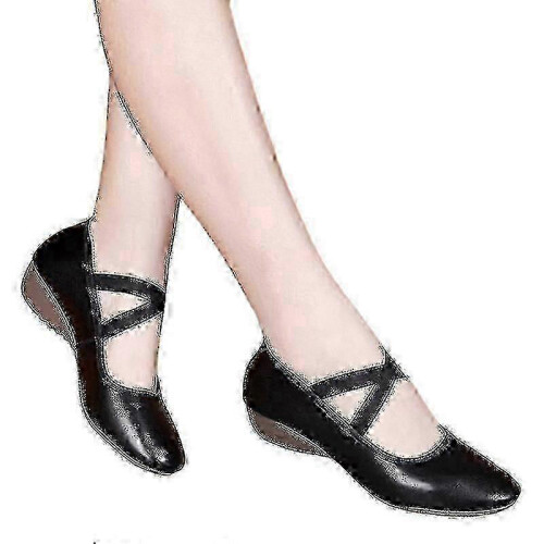 (35.5,red)Women Soft Dance Shoes Practice Comfortable Flats Toe Lightweight Round