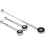 Gear Shift Link Linkage Rod Gearbox Set for 306 Silver1pcs 3