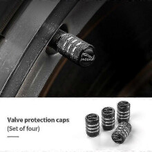 (Plaid Black) 4pcs Valve Car Wheel Tire Valve Caps For Jaguar Xf Xj Xfr Xkr S-type F-type X-type F-pace I-pace E-pace Xjr Xe Shry