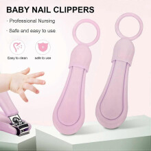 Nail clippers for babies and children- Wide and ergonomic handle - Pink - DD01