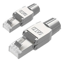 2 Pcs for Rj45 Cat7 Connectors Tool Free Shielded Toolless Modular Network Plug for Installation Ca