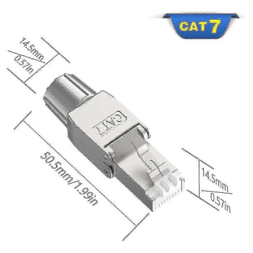 2 Pcs for Rj45 Cat7 Connectors Tool Free Shielded Toolless Modular Network Plug for Installation Ca 2