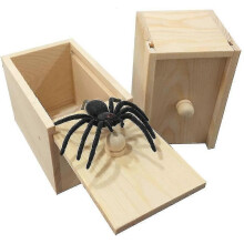 Rubber Spider Prank Boxhandcrafted Wooden Surprise Box Prank, Spider Money Surprise In A Box ,prank Stuff