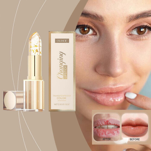 (2Pcs)Transferproof Color Changing Lipstick Natural Moisturizing Lip Balm Transferproof Color Changing Lipstick 1