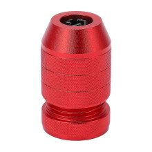 Adjustable Drill Stop Collar Aluminum Alloy Red Anti Slip Nylon Inner Ring Drill Stop Collar for Woodworking for 0.24 to 0.43in Drill Bit