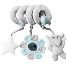(Gray) Baby Plush Toy Bell Stroller Hanging Dolls Educational Toy