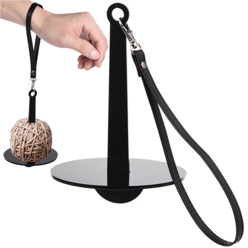 2Pcs Wrist Yarn Stand, Black, 10 cm & 14.8 cm 1