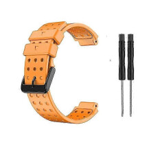 (orange) Strap For Garmin Approach S20 Monochrome Watchband For Garmin Approach S20 Silicone Replacement Fashion Wristband For Garmin