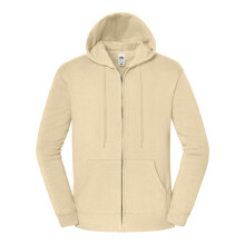(XXL, Desert Sand) Fruit of the Loom Mens Iconic Premium Full Zip Hoodie