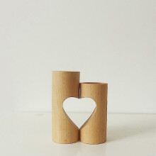 Chandelier Bougeoir Bois, Photophore Coeur Mignon, Porte Bougie Pour Decoration Salon/centre De Table