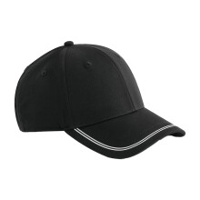 (One Size, Black/White) Beechfield Match Day Baseball Cap