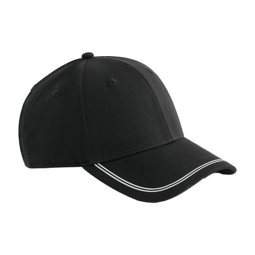 (One Size, Black/White) Beechfield Match Day Baseball Cap