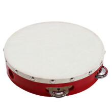 Tambourine Adjustable Comfortable Grip Handheld Drum Kids Music Educational Instrument 8 Inch