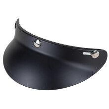 (Dumb black) 3-snap Helmet Bubble Visor Lens For 3/4 Retro Open Face Motorcycle Helmet