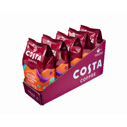 Costa Coffee Costa Coffee Dark Beans Amazonian Blend, 5 x 200g
