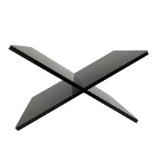 KINCJON Reading Bookshelf X Shaped Easy To Clean Smooth Surface Fine Workmanship Multipurpose Reading Wide Use Black Acrylic Book Holder Home Use