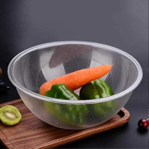 Large Round Clear Acrylic Serving Bowls Salad Fruit Buffet Serving Containers Dishes TablewareL 1