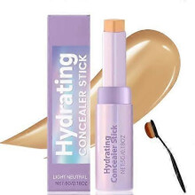 (Natural) ShapeTape Blur Concealer Stick Duo Waterproof Hydrating Lightweight Concealer with Brush for Flawless Natural Finish