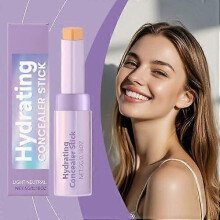(Ivory) ShapeTape Blur Concealer Stick Duo Waterproof Hydrating Lightweight Concealer with Brush for Flawless Natural Finish
