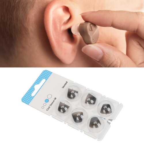 6pcs Silicone Click Sleeve Accessory Black M