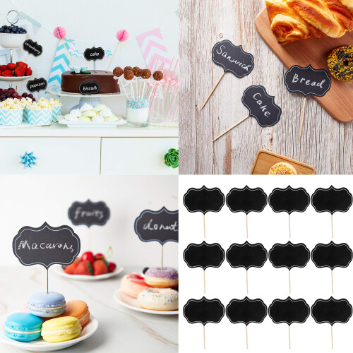 Cake Toppers Cocktail Decorations Cupcake Drink-White 24 Sticks 2