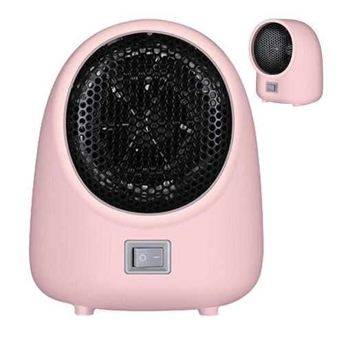 Mini Heater Fast Heating Overheating Protection Small Space Warmer for Home Table Pink EU Plug 220V 2