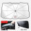 (Audi Large) Car Sunshade Windshield Sun Shade, Titanium Silver Cloth Foldable Windshield Sun Shade Umbrella 1