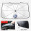 (Volkswagen Large)Car Sunshade Windshield Sun Shade, Titanium Silver Cloth Foldable Windshield Sun Shade Umbrella 1