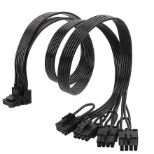 (0.8m, 16Black) PCI-E 5.0 12VHPWR RTX4090 Splitter Extension Cord for Corsair AX760I/AX860