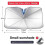 (Open end small) Car Sunshade Windshield Sun Shade, Titanium Silver Cloth Foldable Windshield Sun Shade Umbrella 1