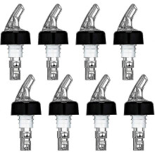 8 Pieces Automatic Measured Bottle Pourer, Spout Bottle Pourer with Tail And Collar, Liquor Bottle