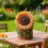 Sunflowers Tree Trunk Silicone Mould For Crafting Aromatherapys 5